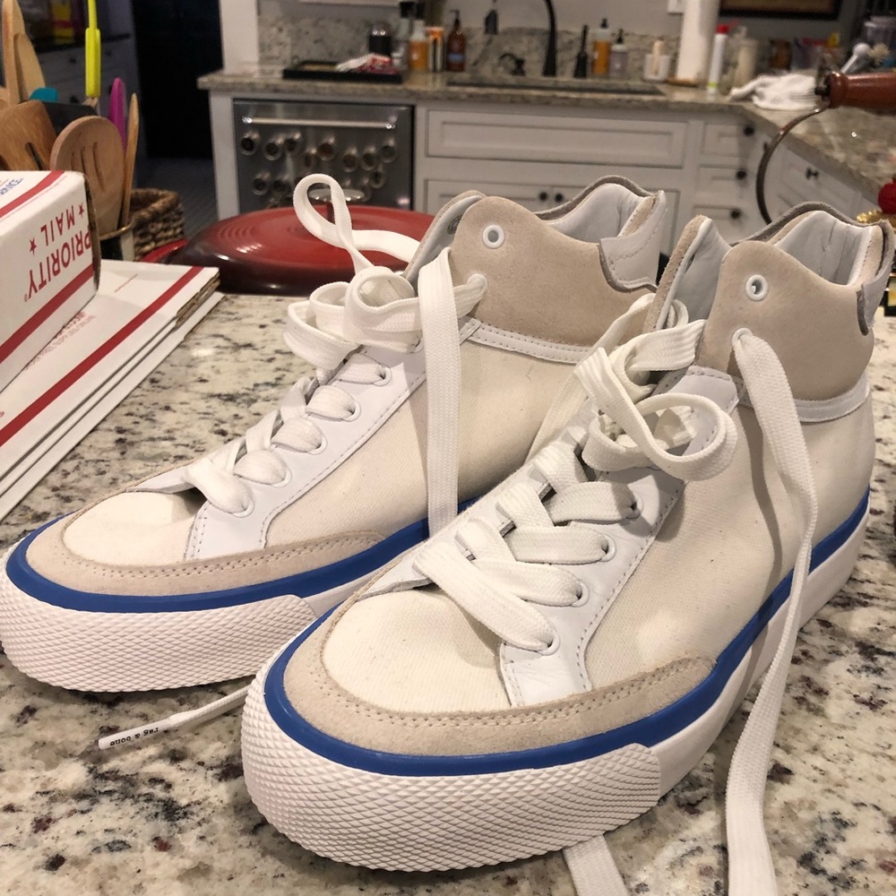 Rag & Bone White and Blue Hightops - Size 39